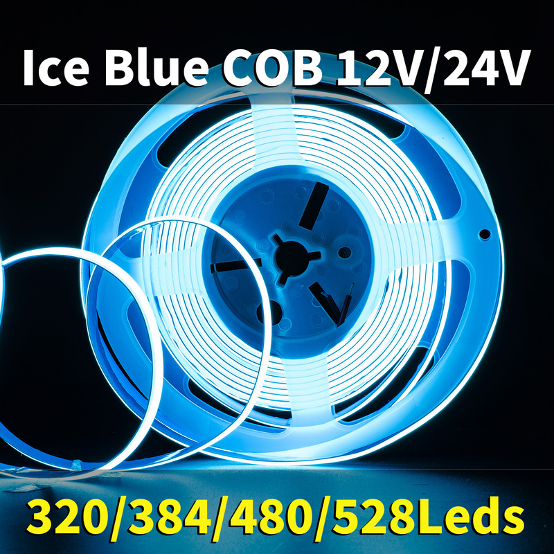 ice blue cob led strip lights
